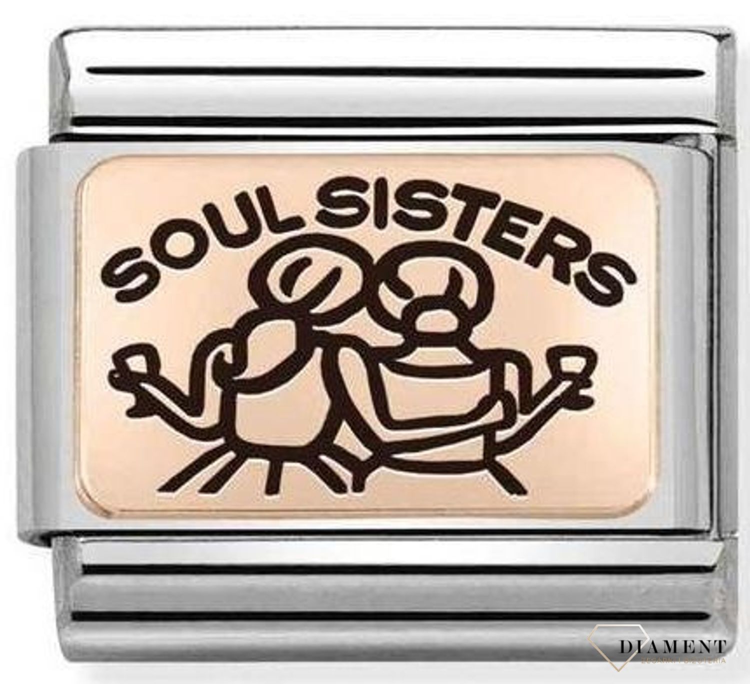 Nomination charms 9K Rose Gold 'Bratnie Dusze'  430111 09 Nomination zawieszki ✓ Nomination Italy ✓ Nomination baza ✓ Bransoletka Nomination ✓ Bransoletka ze stali ✓ Kurier 24h (1).jpg